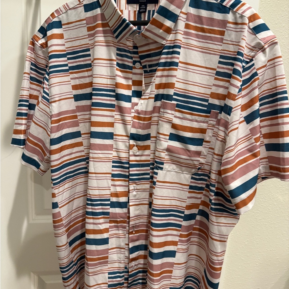 Mizzen+Main Leeward Multicolor Print Casual Button Down XXL Classic fit